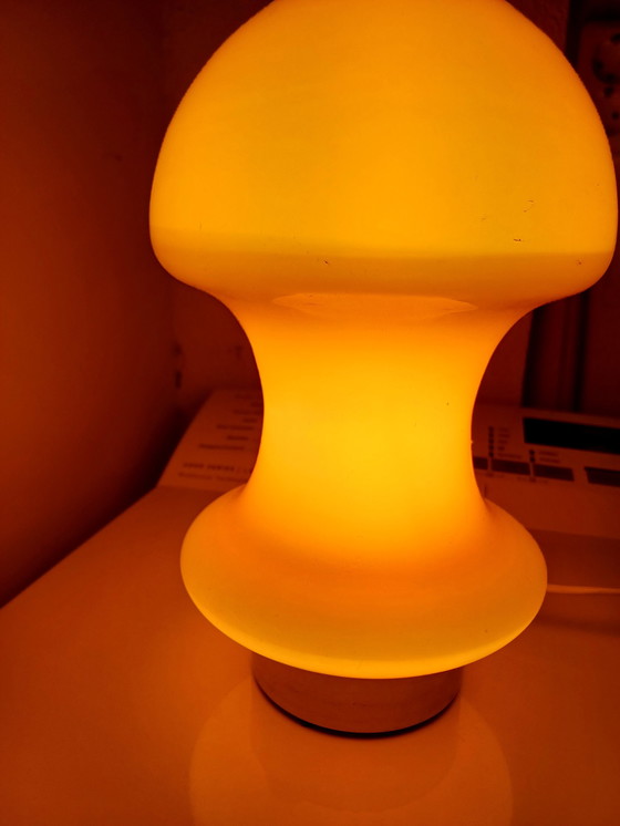 Image 1 of Lampe en verre orange de l'ère spatiale