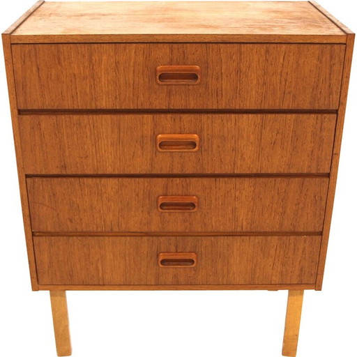 Commode scandinave vintage en teck et bois de chêne, Suède 1960