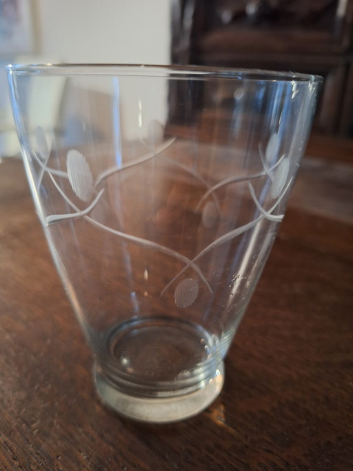 2X Carafes Vintage en verre, verre inclus