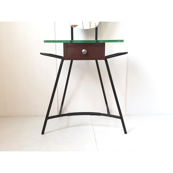 Image 1 of Coiffeuse vintage française en acier et formica, 1950