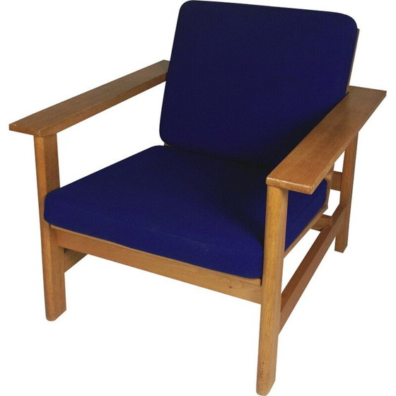 Image 1 of Fauteuil vintage en chêne massif par Søren Holst pour Fredericia Furniture, 1984