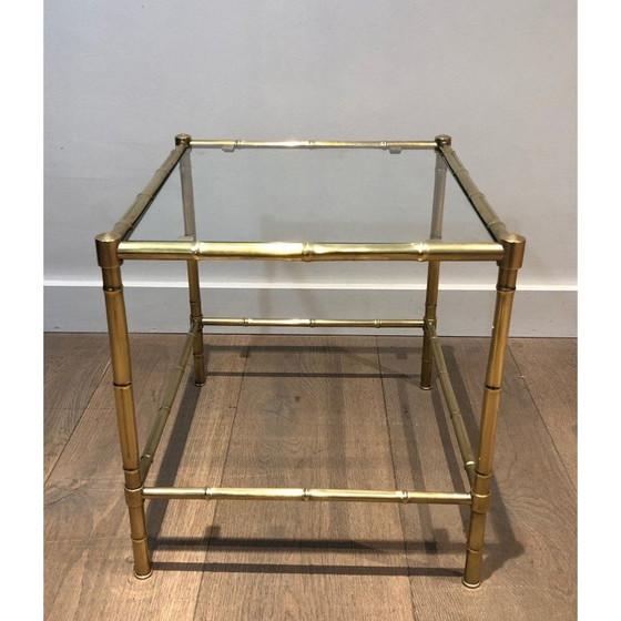 Image 1 of Bout de canapé vintage en laiton, 1970