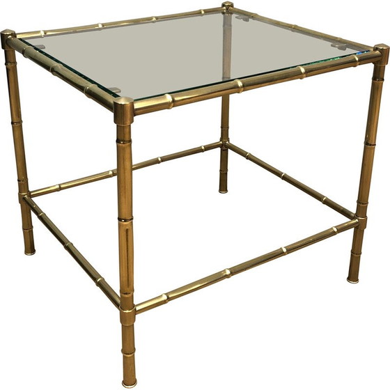 Image 1 of Bout de canapé vintage en laiton, 1970