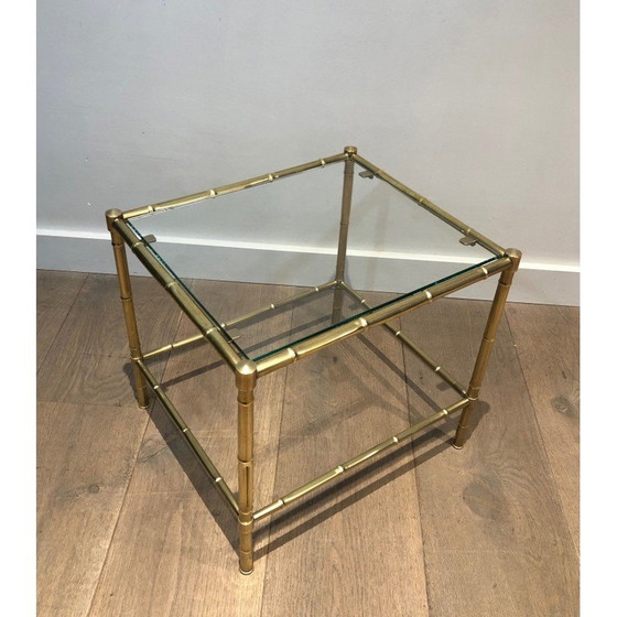 Image 1 of Bout de canapé vintage en laiton, 1970