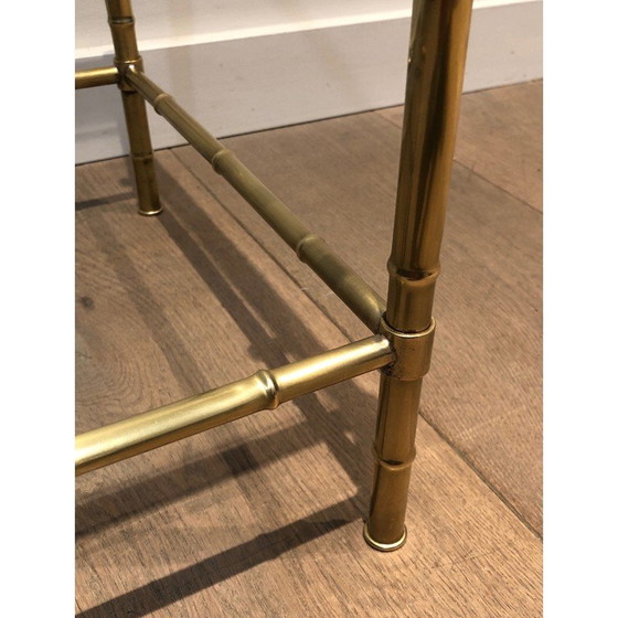 Image 1 of Bout de canapé vintage en laiton, 1970