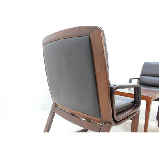 Image 1 of Ensemble de 4 fauteuils en cuir vintage par Eugen Schmidt, Allemagne 1970
