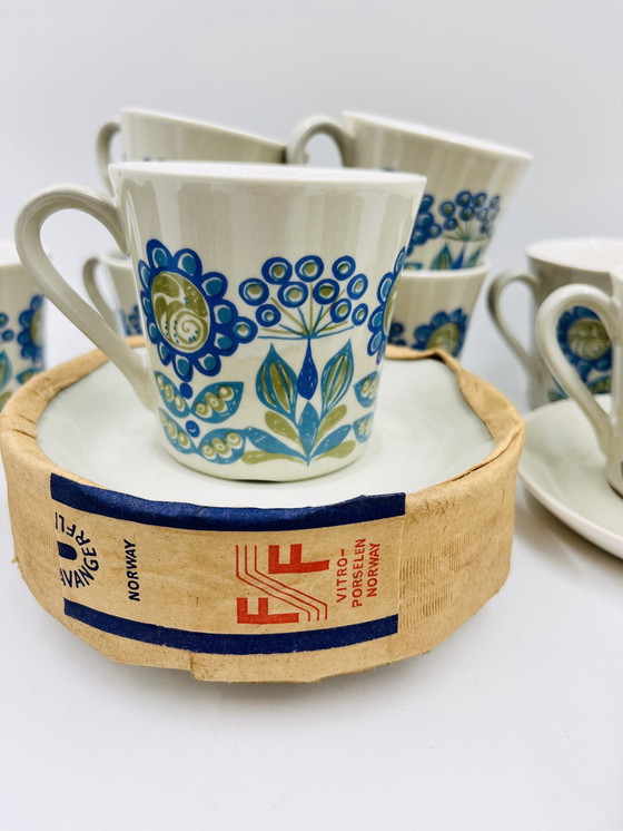 Image 1 of Lot De 12 Tasses Et Sous-Tasses Tor Viking