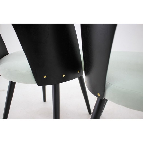 Image 1 of Ensemble de 4 chaises de salle à manger vintage en bois par Antonin Suman, Tchécoslovaquie 1960