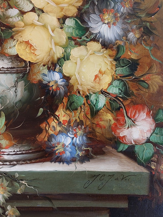 Image 1 of Nature morte aux fleurs, toile wanddecoratie