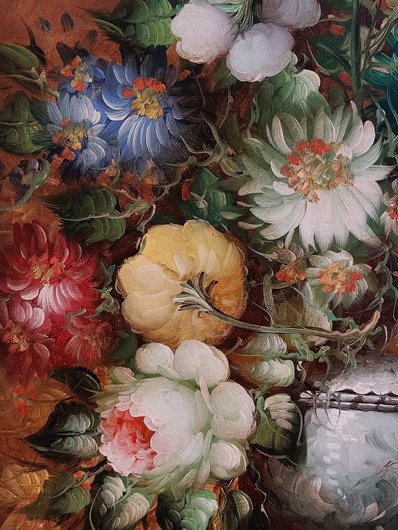 Image 1 of Nature morte aux fleurs, toile wanddecoratie