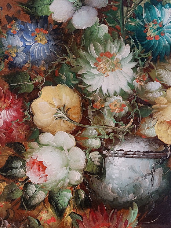 Image 1 of Nature morte aux fleurs, toile wanddecoratie