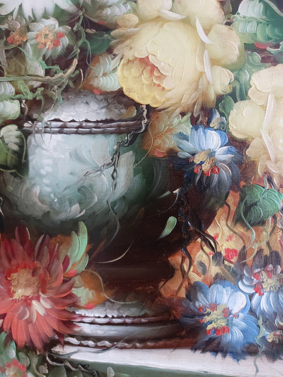 Image 1 of Nature morte aux fleurs, toile wanddecoratie