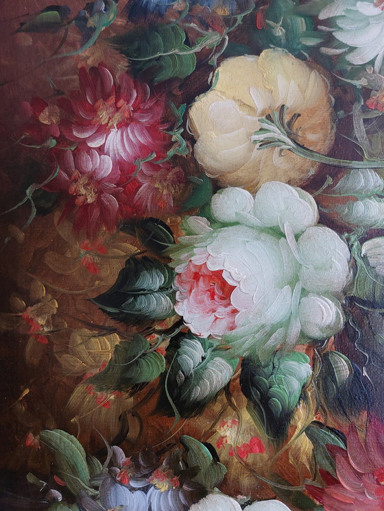 Image 1 of Nature morte aux fleurs, toile wanddecoratie