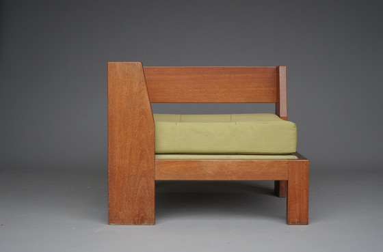 Image 1 of Chaise d'angle en acajou de Wim Den Boon, années 1960