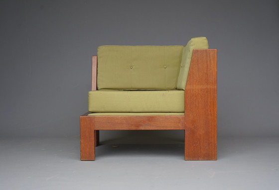 Image 1 of Chaise d'angle en acajou de Wim Den Boon, années 1960