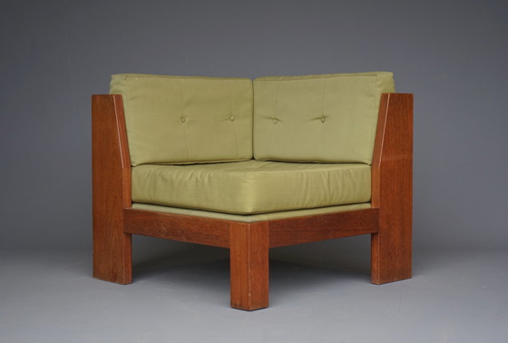 Image 1 of Chaise d'angle en acajou de Wim Den Boon, années 1960