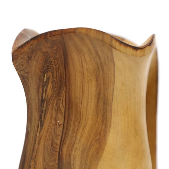 Image 1 of Vase vintage en bois façonné, 1960