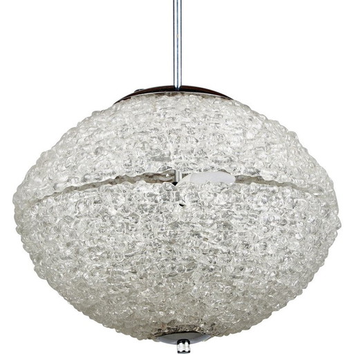Lampe suspendue vintage en plexiglas et métal, 1960