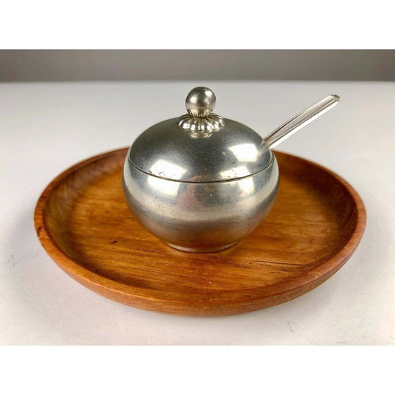 Image 1 of Salière vintage en étain par Just Andersen, Danemark 1940