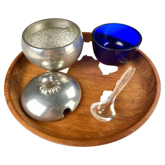 Image 1 of Salière vintage en étain par Just Andersen, Danemark 1940