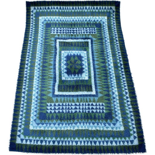 Tapis vintage scandinave Rya, 1960