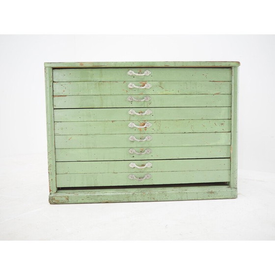 Image 1 of Commode industrielle en bois vert