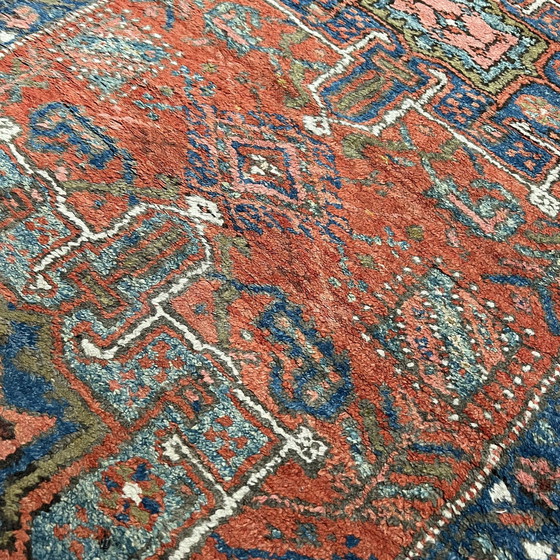 Image 1 of Pièce Rare, Collectionneur, Ancien Tapis De Passage, Tapis Runner, Perse Iran Tabriz Heriz Karadja 450X105 Cm