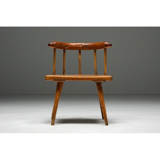 Image 1 of Fauteuil bas vintage d'art populaire tyrolien