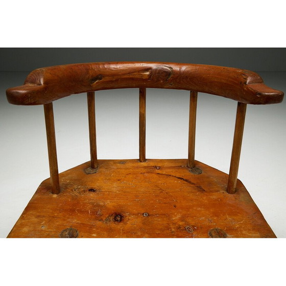 Image 1 of Fauteuil bas vintage d'art populaire tyrolien