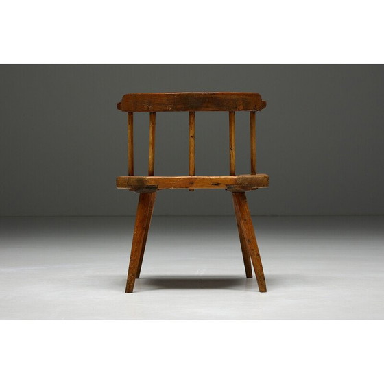 Image 1 of Fauteuil bas vintage d'art populaire tyrolien