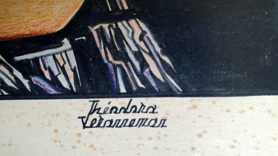 Image 1 of Cravates Vintage Ontwerp Theodora Veranneman, 1970