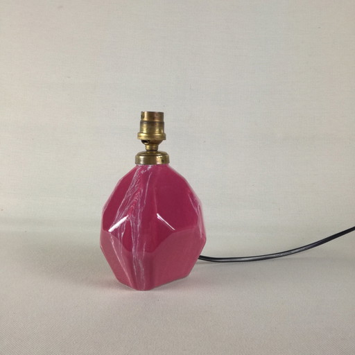 Pied De Lampe Cubiste En Céramique