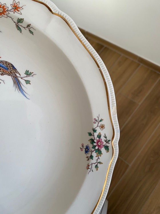 Image 1 of Grand plat creux modèle "Chantilly" par Longchamp, 1950/60