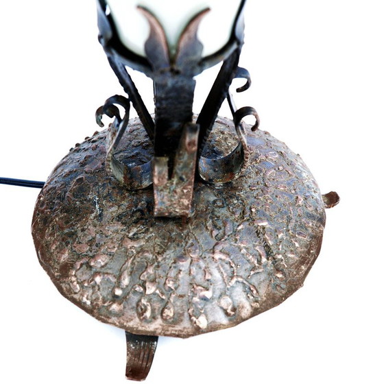 Image 1 of Lampe de table en cuivre du milieu du siècle, Pologne 1960s