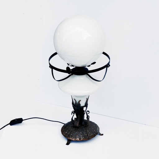 Lampe de table en cuivre du milieu du siècle, Pologne 1960s