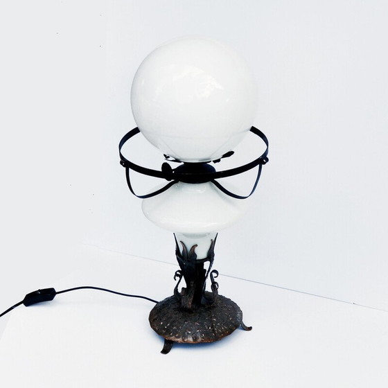 Image 1 of Lampe de table en cuivre du milieu du siècle, Pologne 1960s