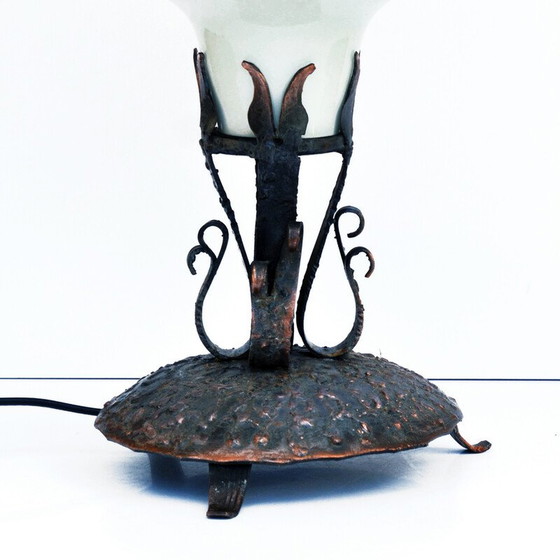 Image 1 of Lampe de table en cuivre du milieu du siècle, Pologne 1960s