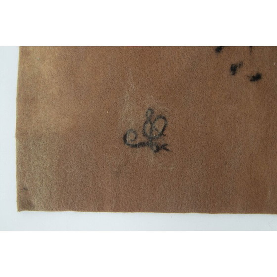 Image 1 of Tapisserie ancienne en laine de D. Švejdova