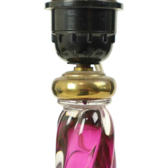 Image 1 of Lampe à poser violette Val Saint Lambert