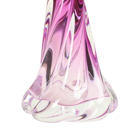 Image 1 of Lampe à poser violette Val Saint Lambert