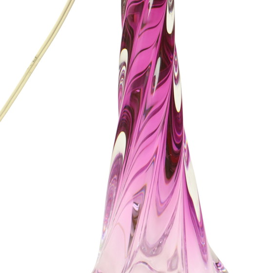 Image 1 of Lampe à poser violette Val Saint Lambert