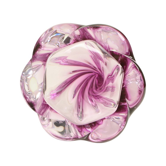 Image 1 of Lampe à poser violette Val Saint Lambert