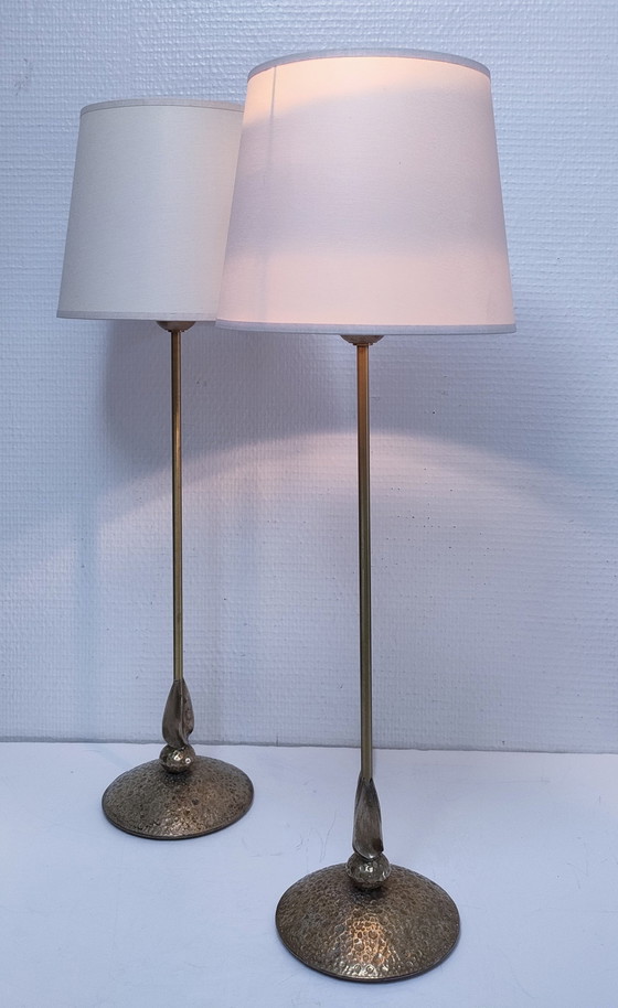 Image 1 of Paire Pieds De Lampe Delmas Design Laiton