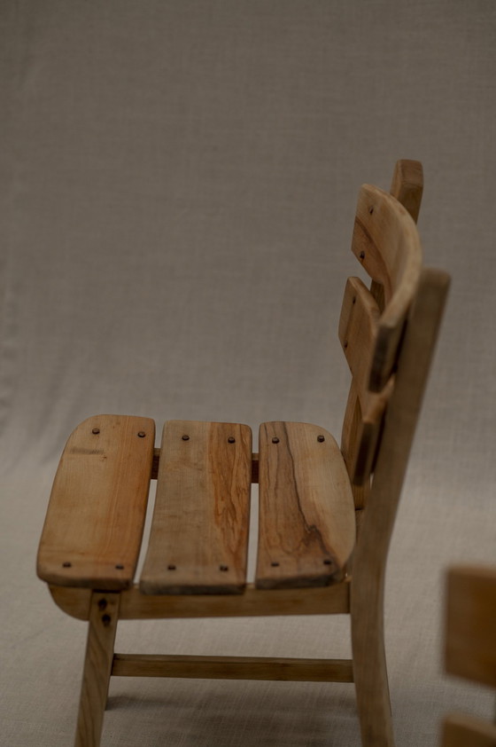 Ensemble de chaises de salle à manger brutalistes 1960S – Wood, Vintage (photo 7 of 16)