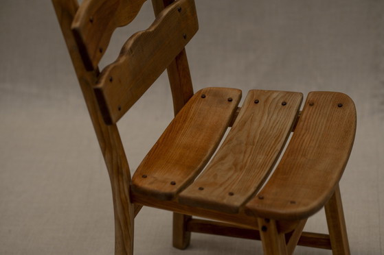 Ensemble de chaises de salle à manger brutalistes 1960S – Wood, Vintage (photo 12 of 16)