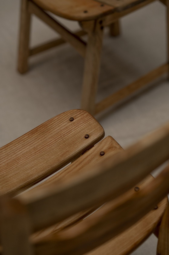 Ensemble de chaises de salle à manger brutalistes 1960S – Wood, Vintage (photo 11 of 16)