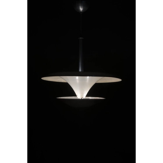 Image 1 of Lustre vintage Bauhaus en aluminium avec lumière indirecte, 1930