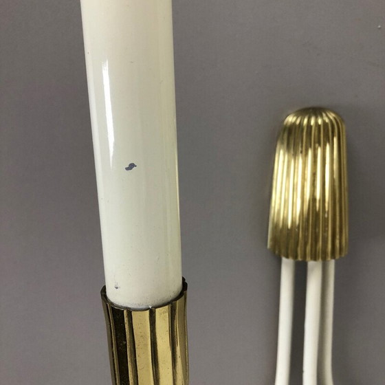 Image 1 of Paire d'appliques murales vintage en laiton par Vereinigte Werkstätten München Germany, Allemagne 1950