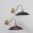 Applique vintage en laiton et verre au mercure, Angleterre, années 1920