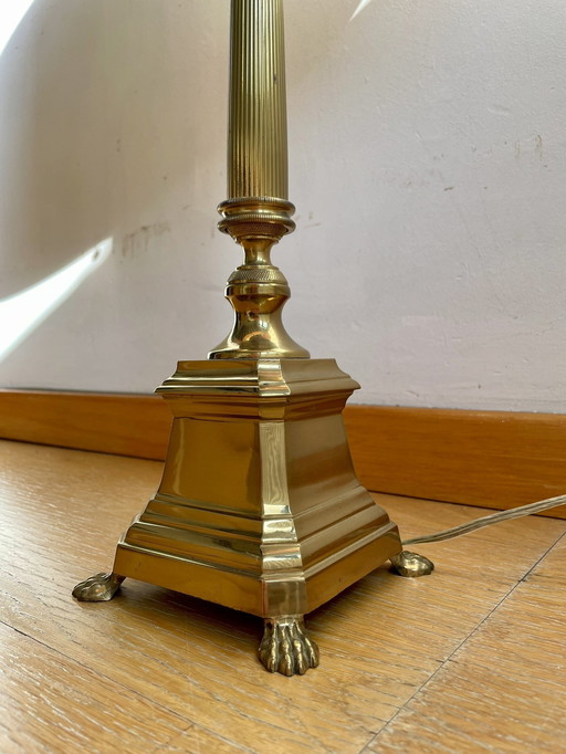 Lampe de table statique et élégante de style Empire avec interrupteur à double tirette